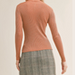 Ribbed Mock Neck Sweater Persimmon
