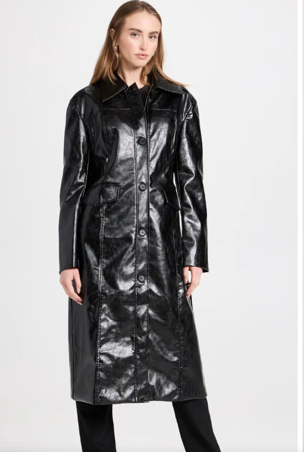 Faux Leather Trench – Nikko Blu Boutique