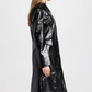 Faux Leather Trench