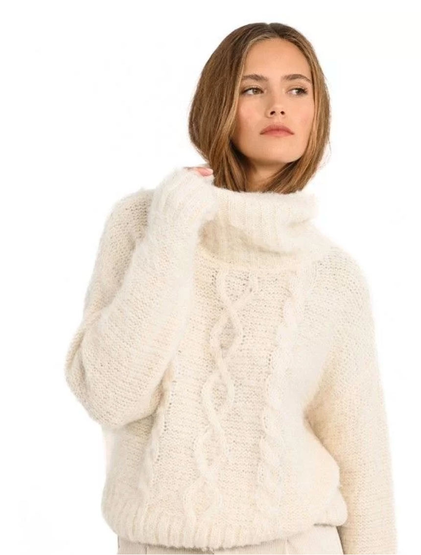 Turtleneck cable knit