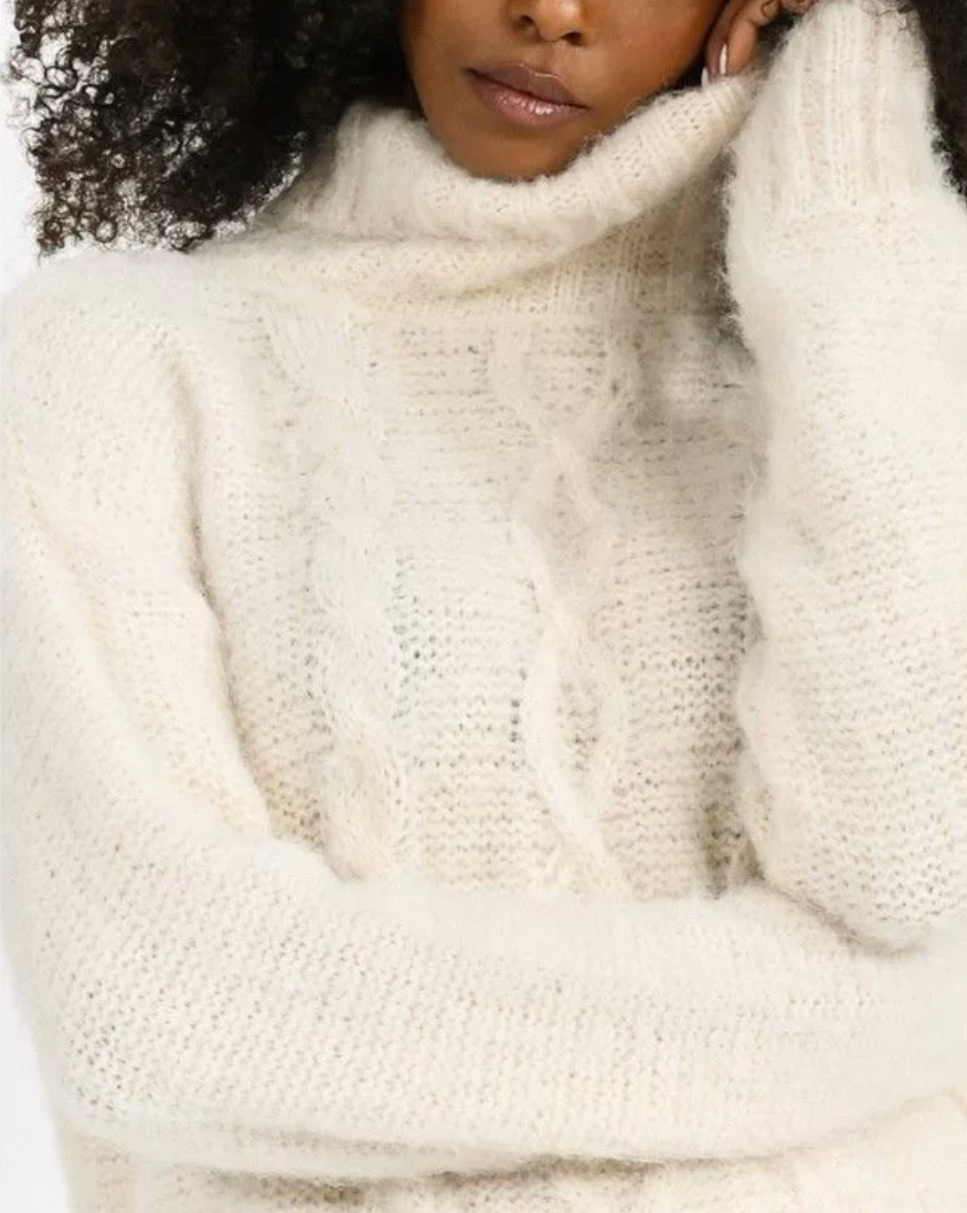 Turtleneck cable knit