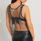 Rhinestone Mesh Top