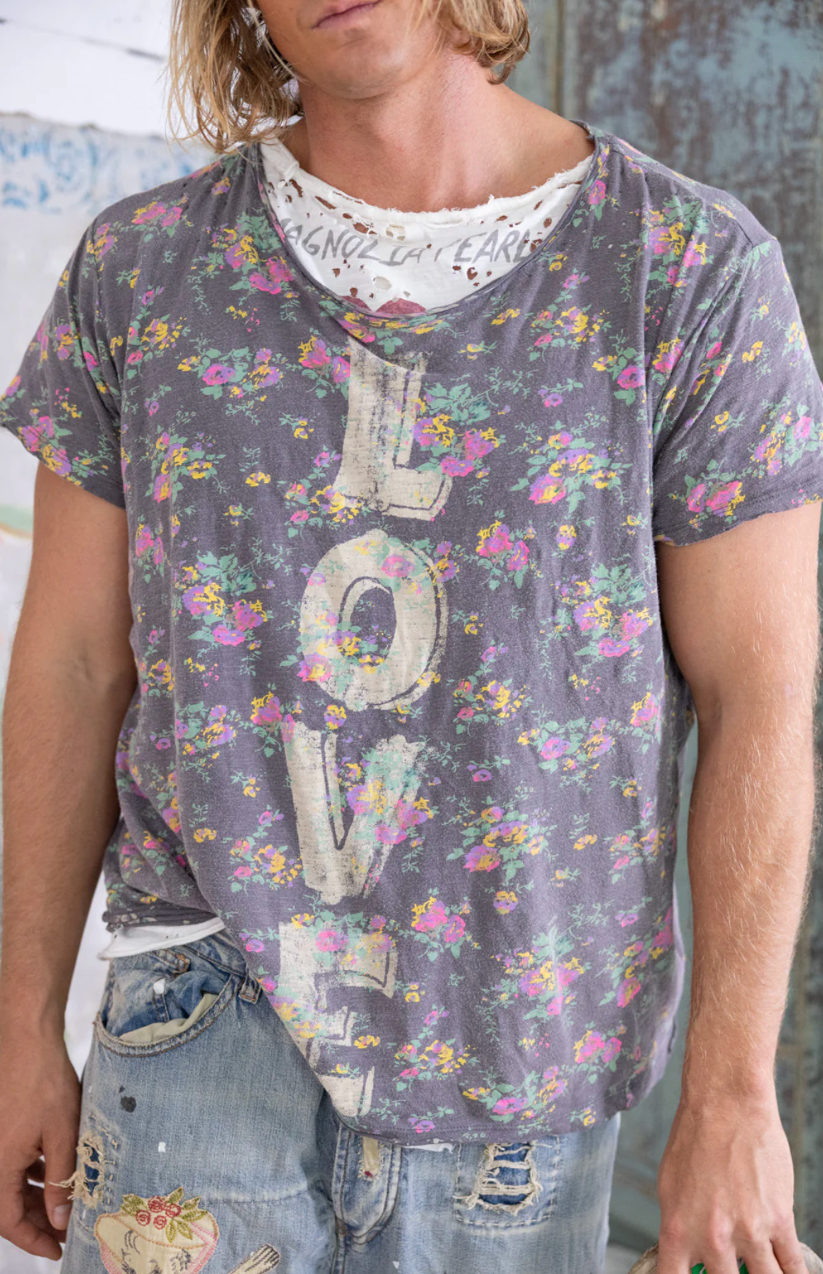 Magnolia Pearl 1667-RAMON-OS Floral Circus Love T-Shirt