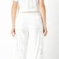 White Sequined Cargo Pants