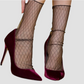 Criss Cross Sheer Socks Black