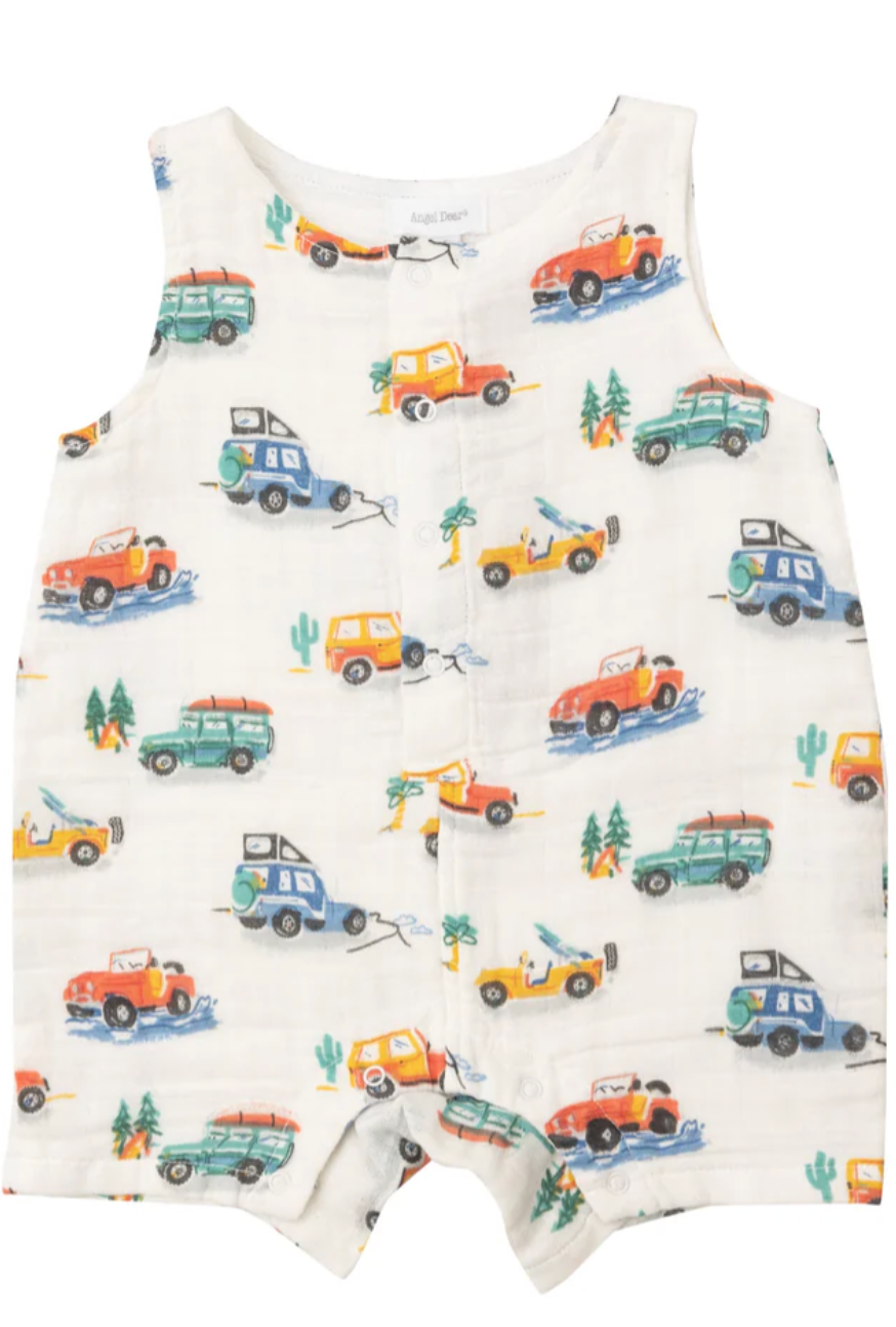 Angel Dear Shortie Romper Off Road Adventure