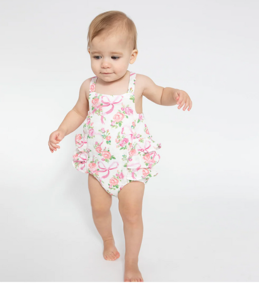 Angel Dear Kimono Ruffle Sunsuit Coquette Bows