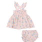 Angel Dear Ruffle Strap Smocked Top Over Diaper Cover - Gathering Daisies