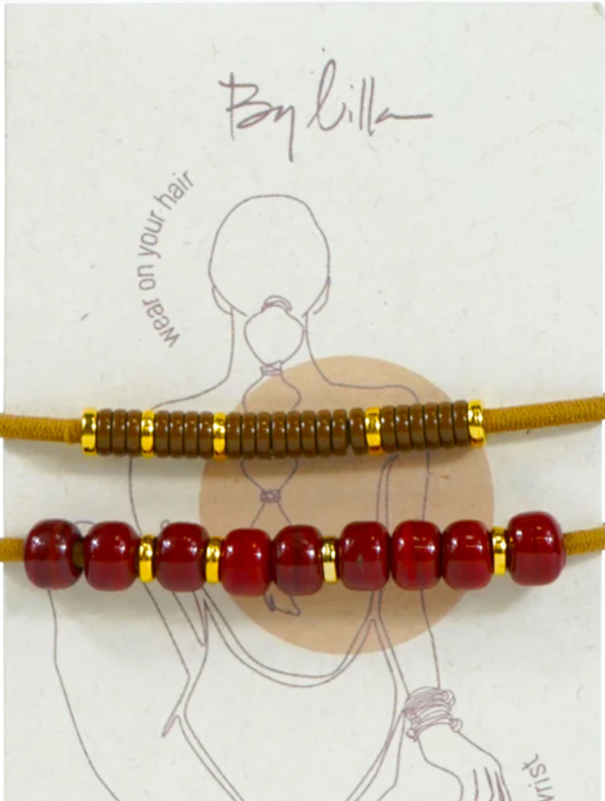 Cranberry Bracelet  /  Hair Tie