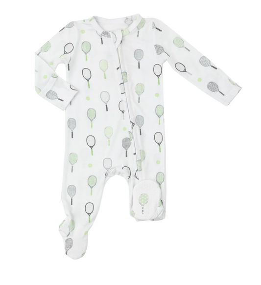 Angel Dear 2 Way Zipper Footie - Tennis Green