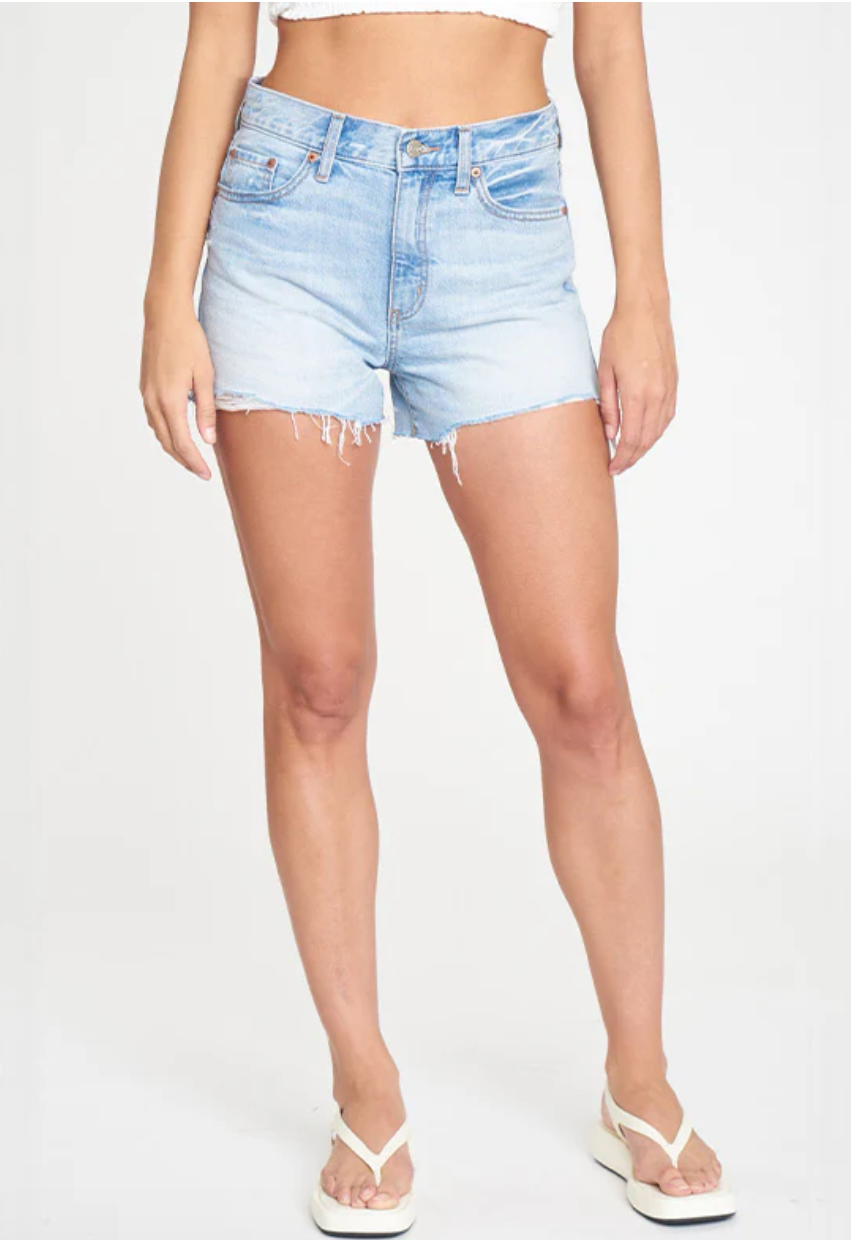 Daze Troublemaker High Rise Shorts - Ice Cream Vintage