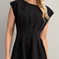 Black Pintuck Mini Dress