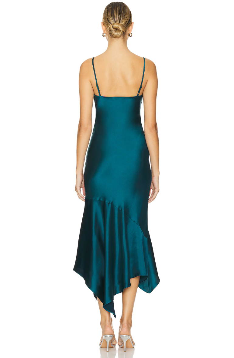 steve madden satin dress Steve Madden Women's Lara Satin Maxi Dress - Blackened Pearl