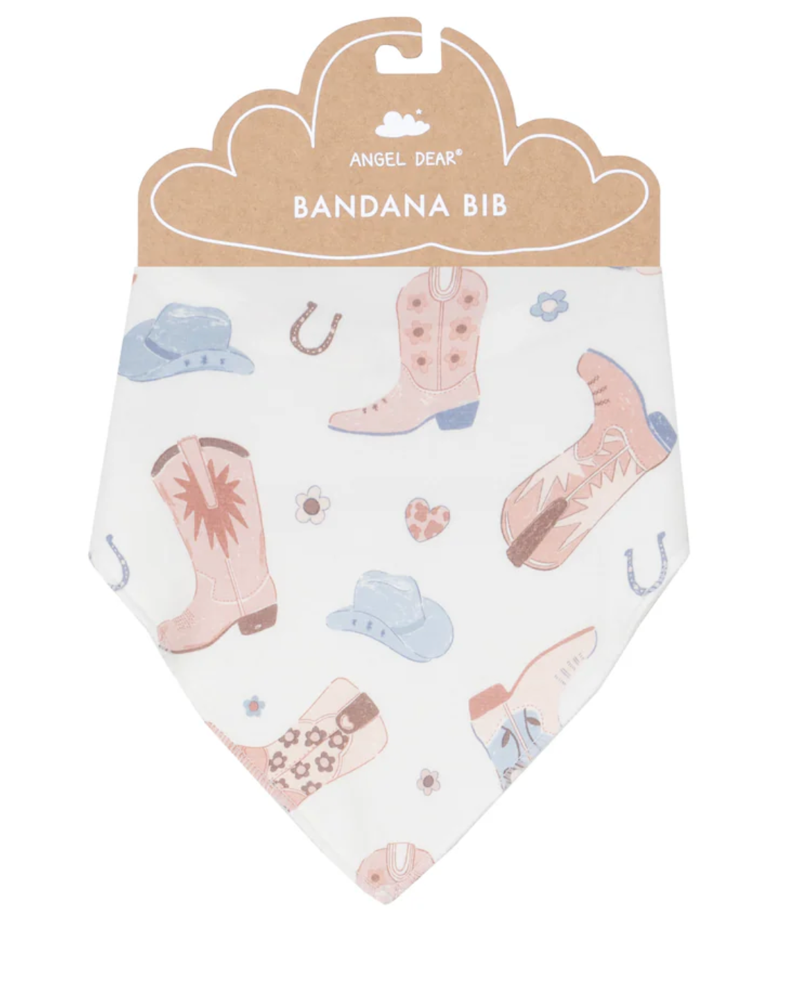 Angel Dear Cowboy Boots Pink - Bandana Bib