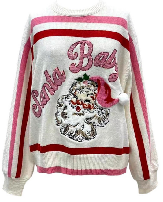 Queen of Sparkles Santa Baby Sweater