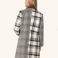 Plaid Long Blazer Coat