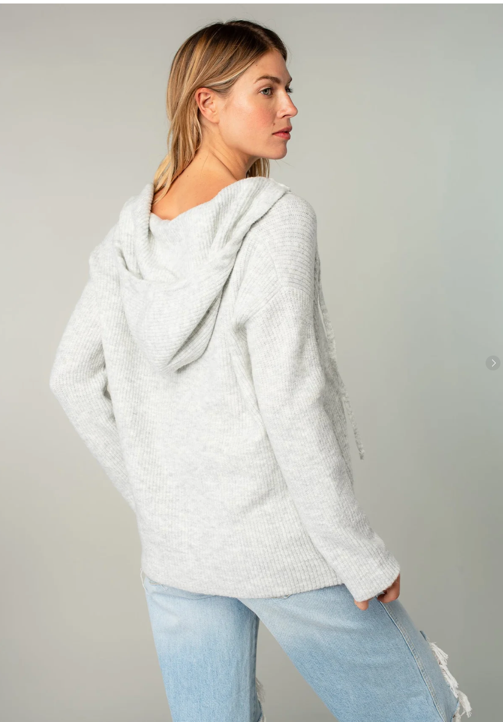 Light Grey Hoodie Pullover Sweater