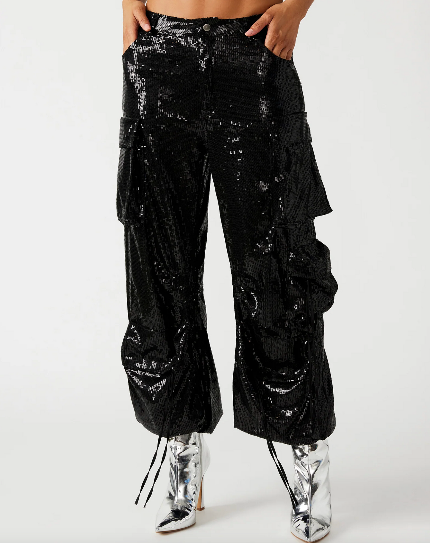 Steve Madden Duo Pant Black Sequin