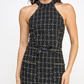 Greta Black Tweed Dress