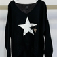 Embossed Star Sweater