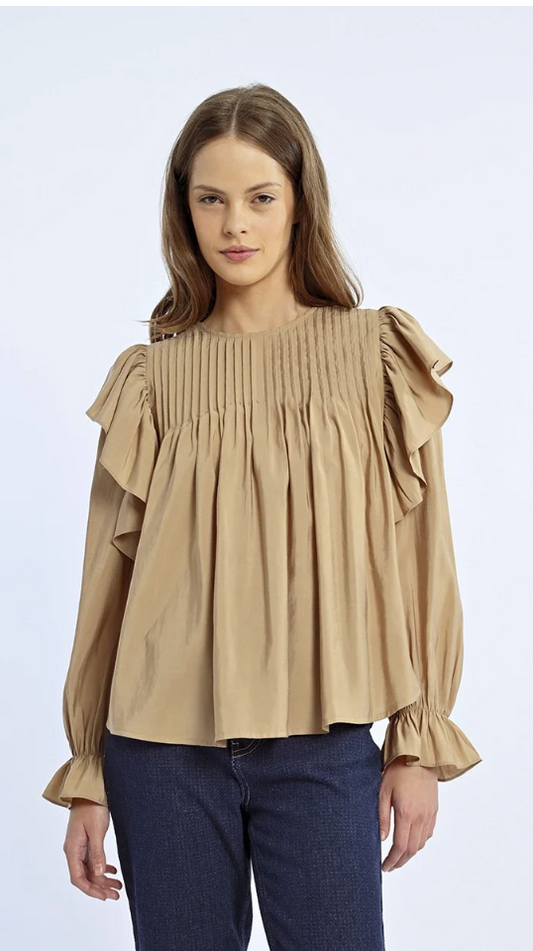 Beige Woven Blouse