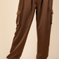 Brown Satin Joggers