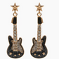 Black Electric Guitar Earrings