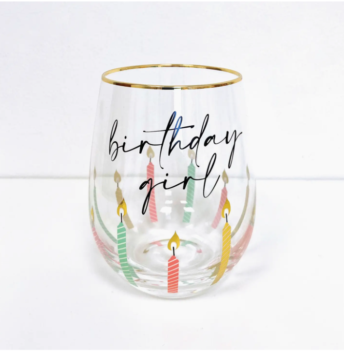 Birthday Girl Wine Glass