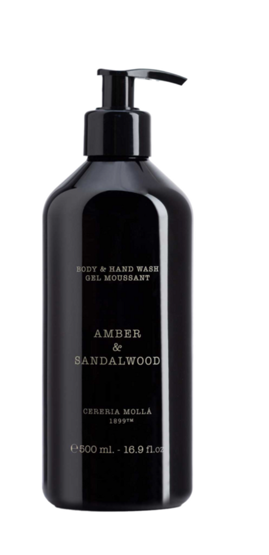 Amber & Sandalwood Black Hand & Body Wash