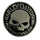 Silver and Black Harley Davidson Skull Belt Buckle