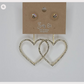 Silver Heart Drop Earring