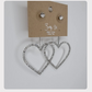 Silver Heart Drop Earring