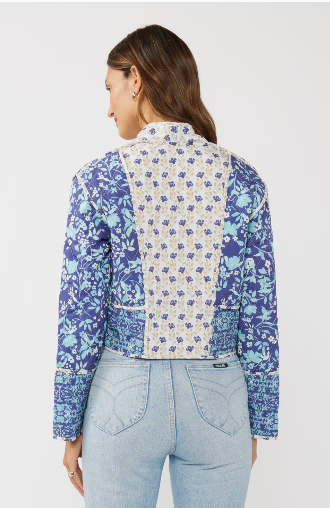 Floral Print Quilted Reversible Jacket