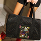 Queen of Sparkles Rhinestone  Black Duffle