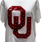 Queen of Sparkles OU Sequin Flower Tee