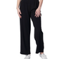 Wide Leg Knit Crepe Pull On Trouser Pant Black