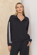 Striped Cloud Fleece Quarter Zip