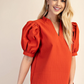 Ruby V Neck Puff Sleeve Top