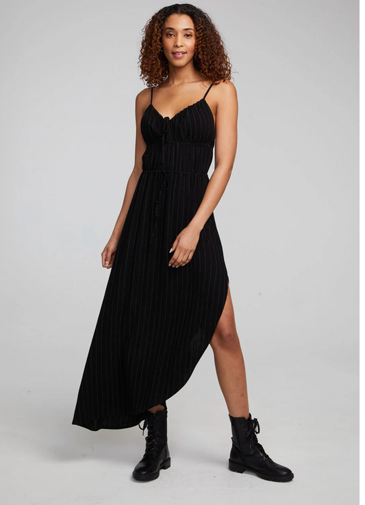 Shirley Beverly Pinstripe Slip Dress