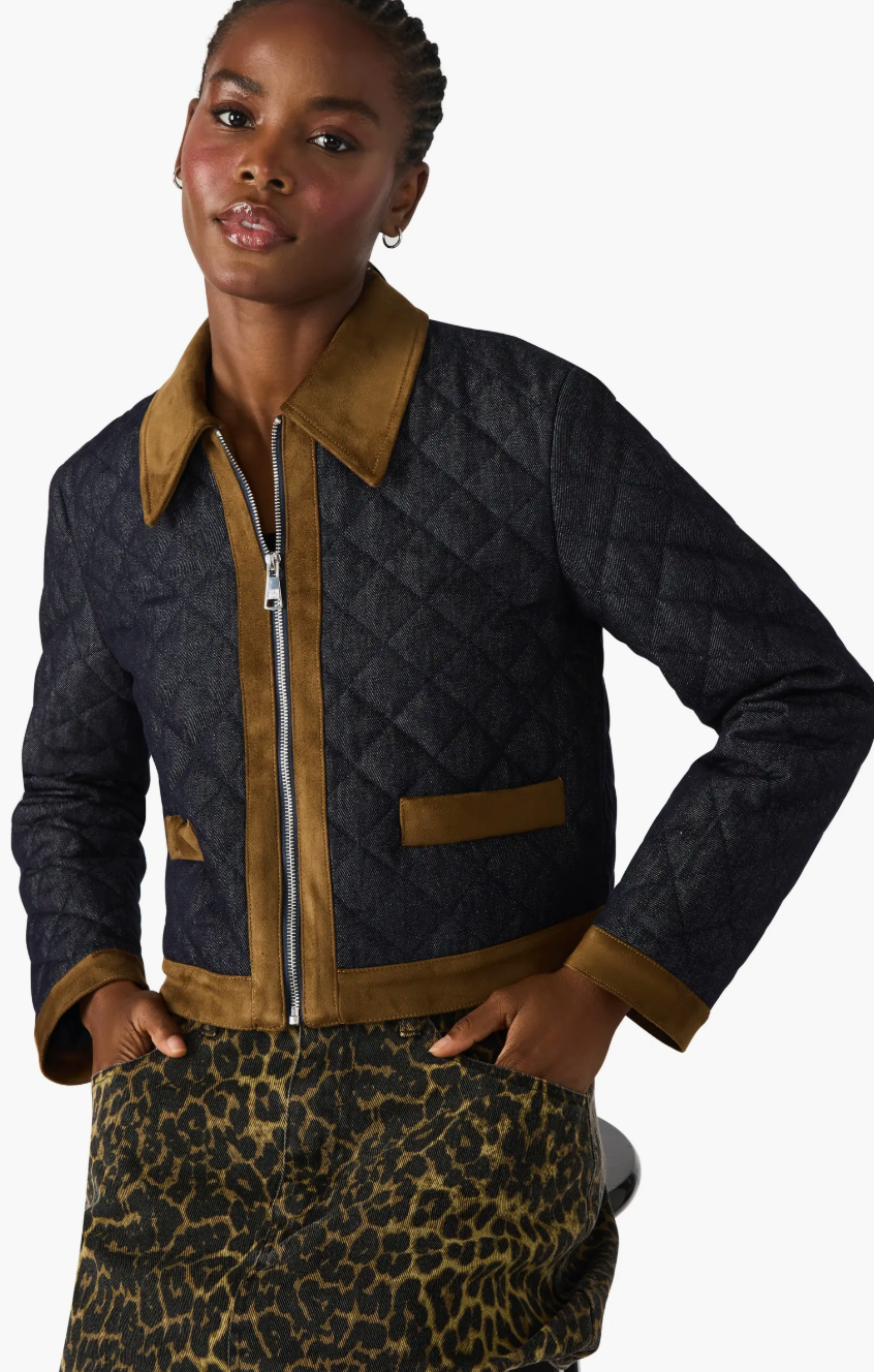 Agatha Quilted Denim Jacket