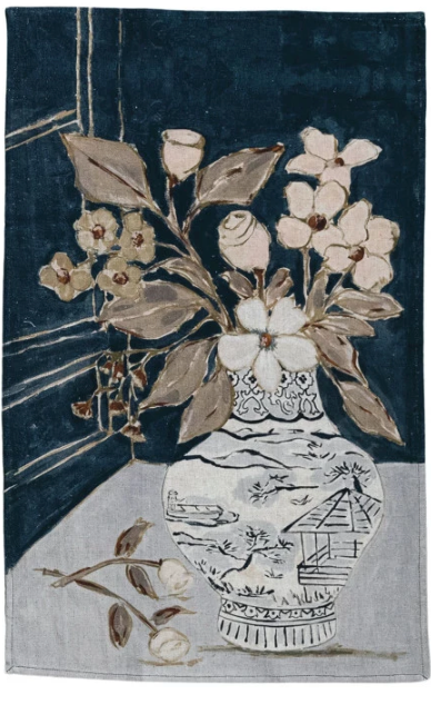 Tea Towels Flowers in Vase