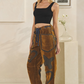 XO Vintage Suede Velvet tie Waist Pants