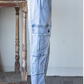 Washed Cargo Denim Pants