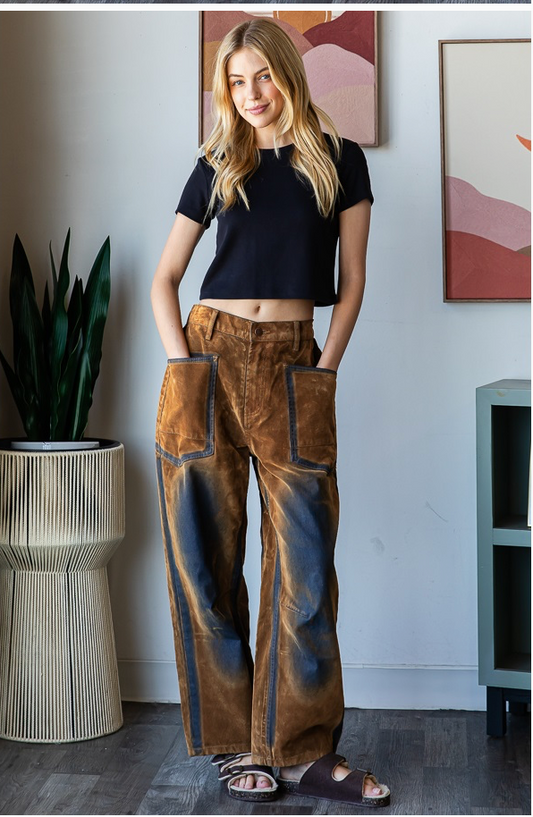 Vintage Suede Velvet Pants