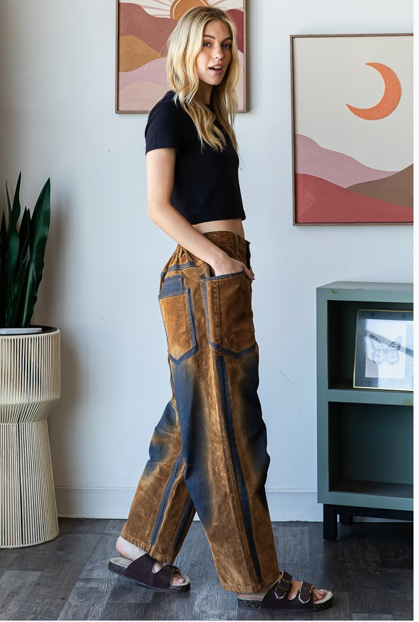 Vintage Suede Velvet Pants
