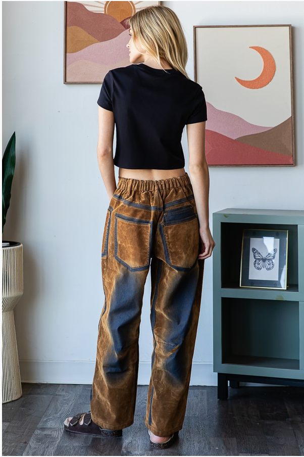 Vintage Suede Velvet Pants