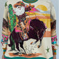 QOS Vintage Cowboy Santa Sweatshirt