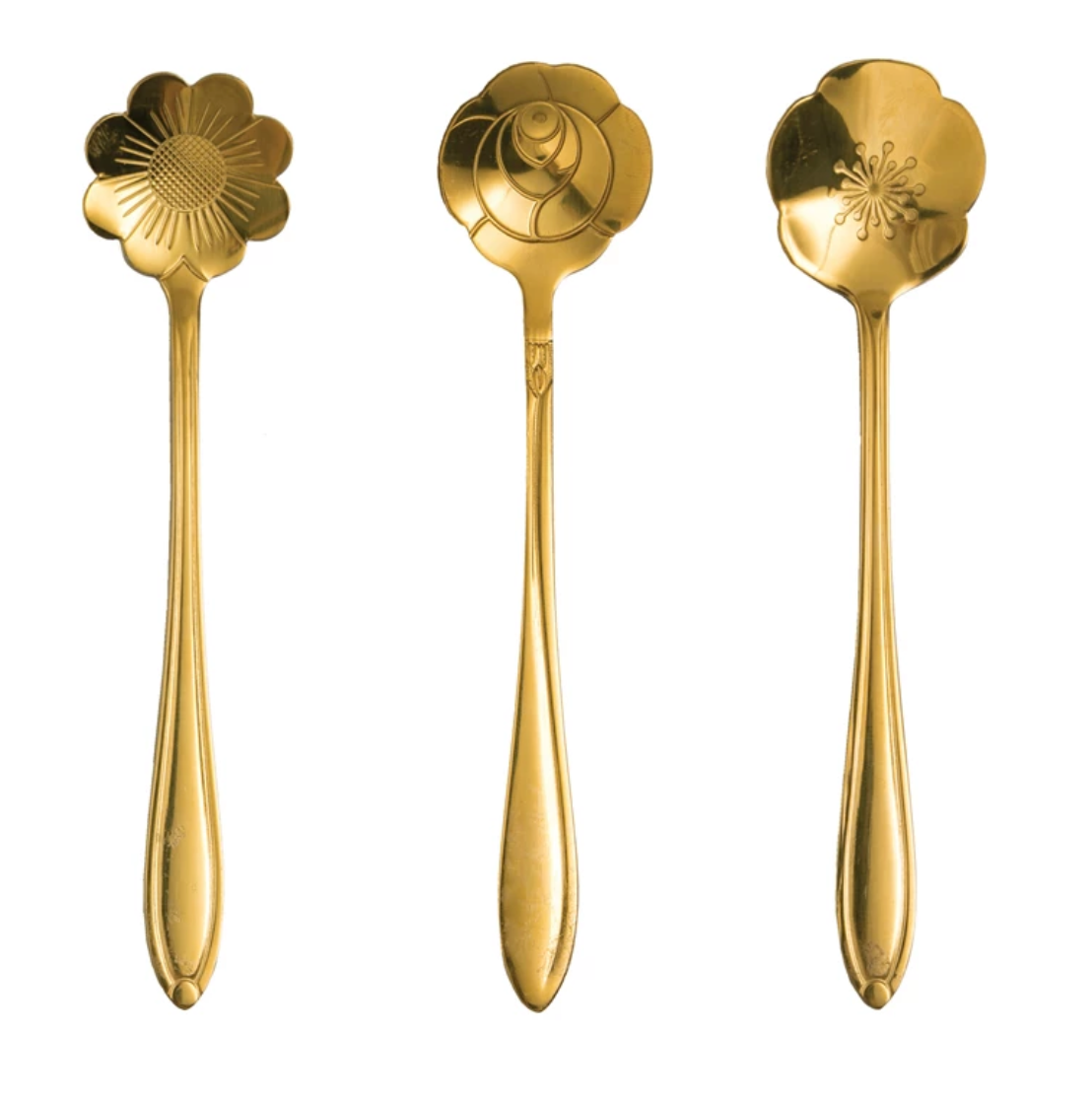 Stainless Steel Flower Shaped Spoons