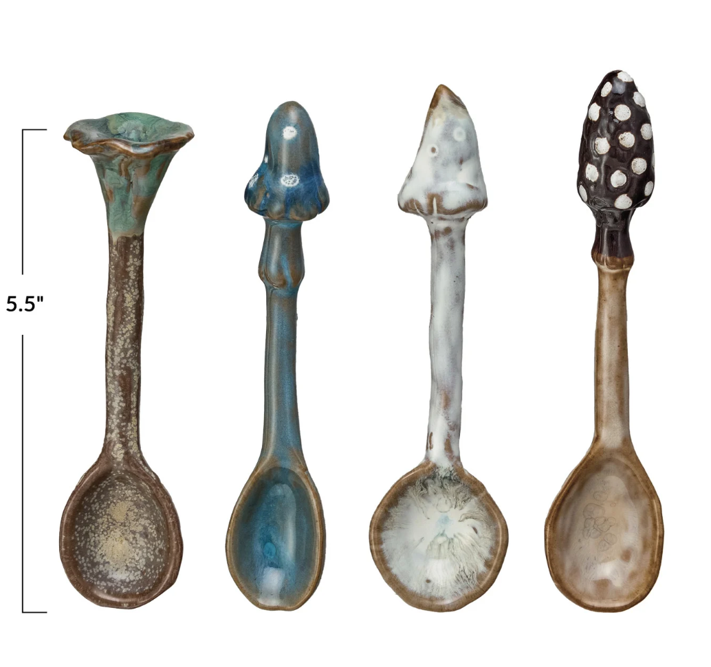 Mushroom Stoneware Spoons