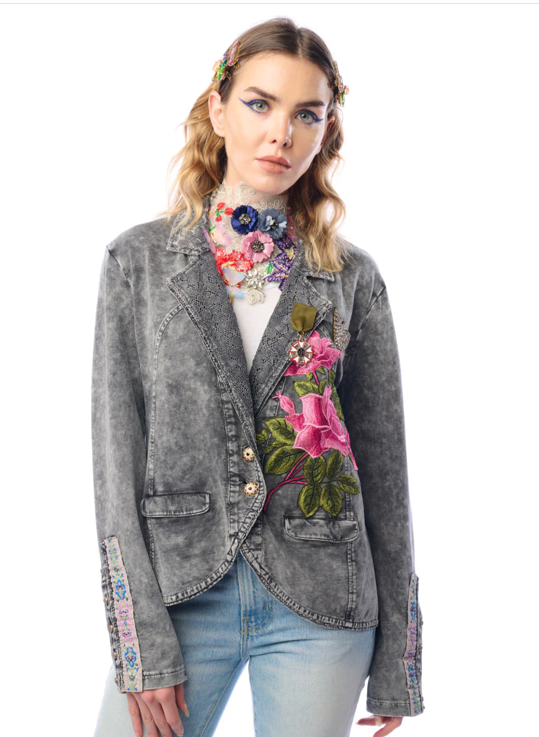 Aratta Colonel Jacket-Charcoal